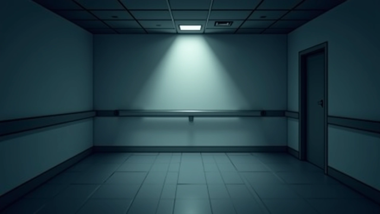 Illustration: An empty room inside a hospital.