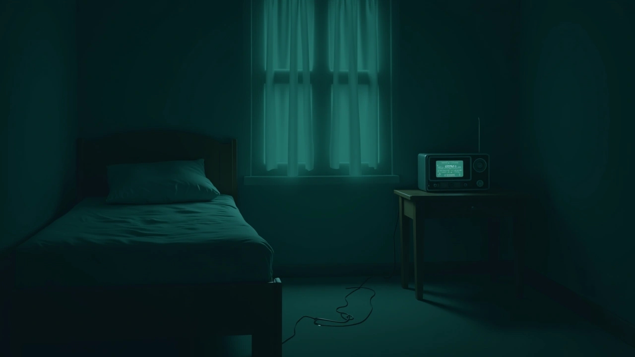 Illustration: a bedroom with a radio.