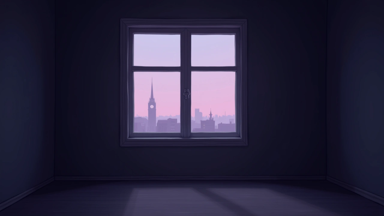 Illustration: a sunlit window in a quiet, empty room.