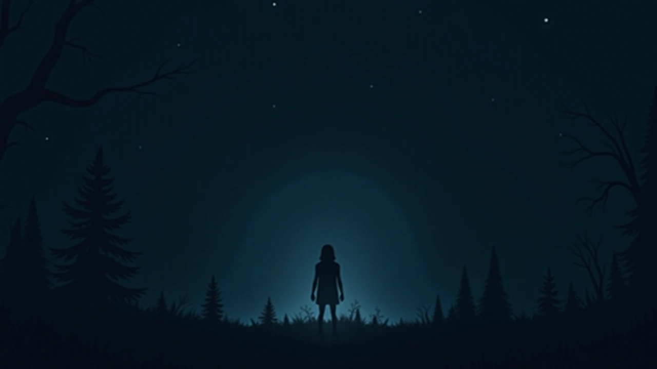 Illustration: a faint unexplained shape caught in a dim photograph, a chill in the air.