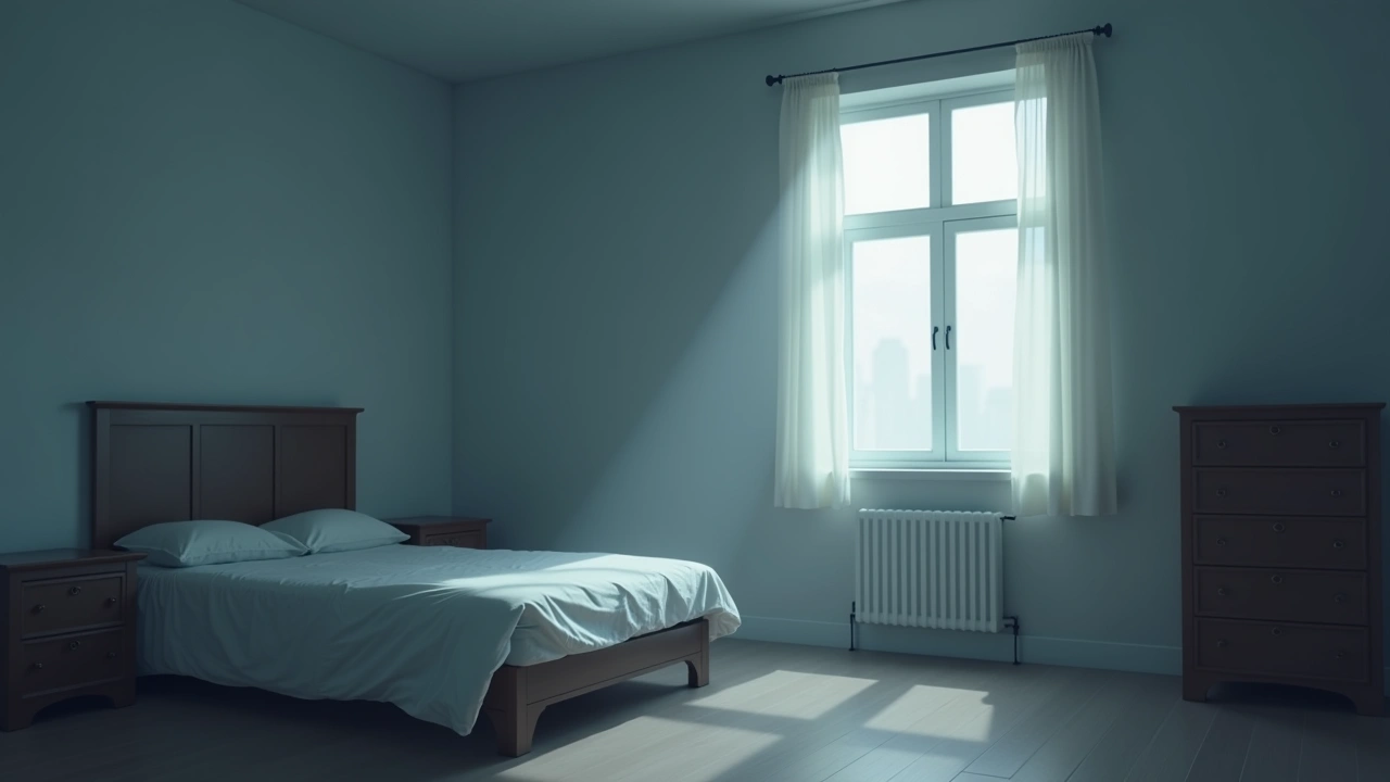 Illustration: a bedroom.