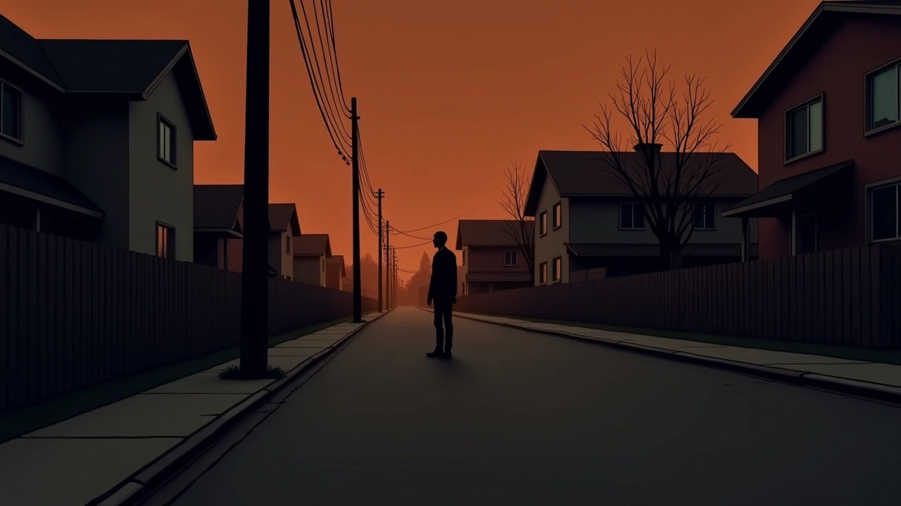 Illustration: a residential street.