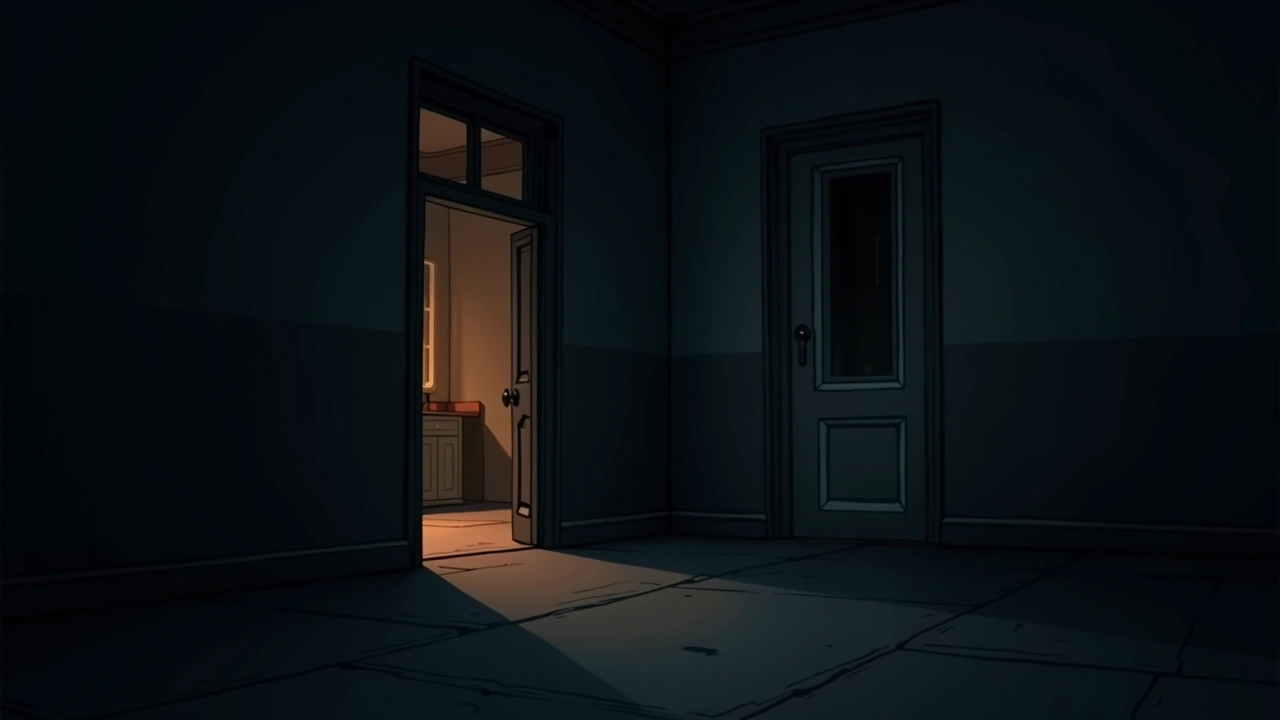 Illustration: the interior of a grandmother's house.