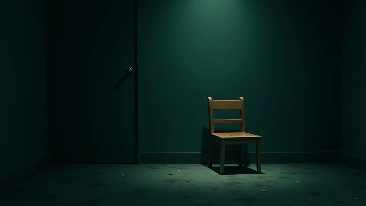 Illustration: a wooden chair in a quiet study room, its underside cast in shadow.