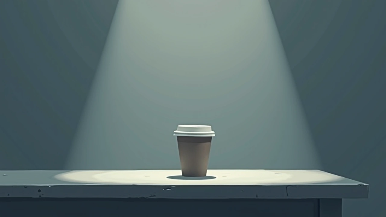 Illustration: a paper coffee cup sitting on a table.
