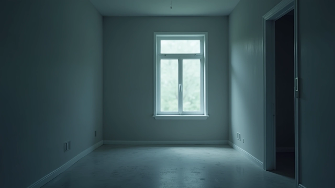 Illustration: An empty room inside an apartment.