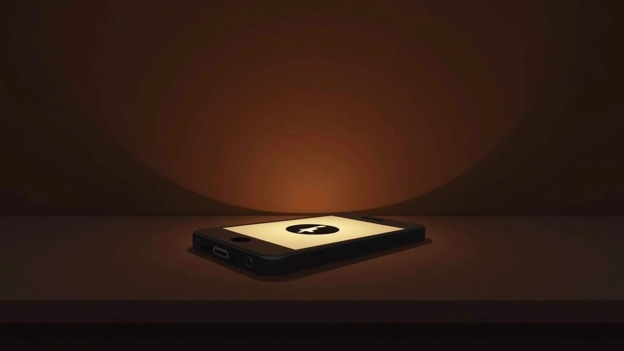 Illustration: a locked phone lying on a table, its screen suddenly lit up and unlocked.