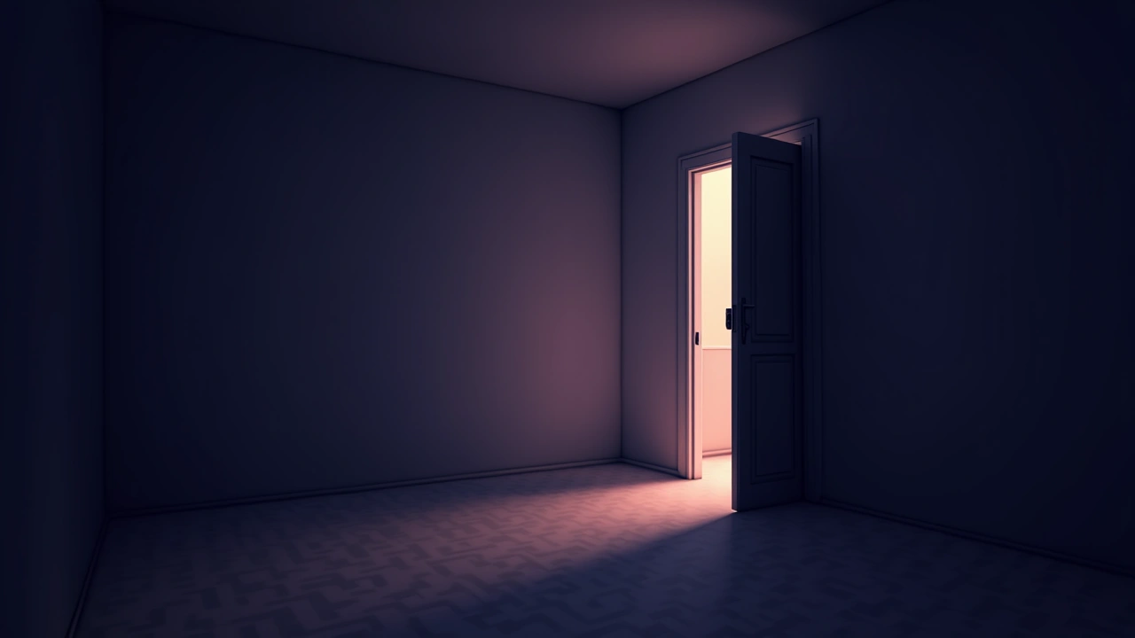 Illustration: An empty room inside an apartment.