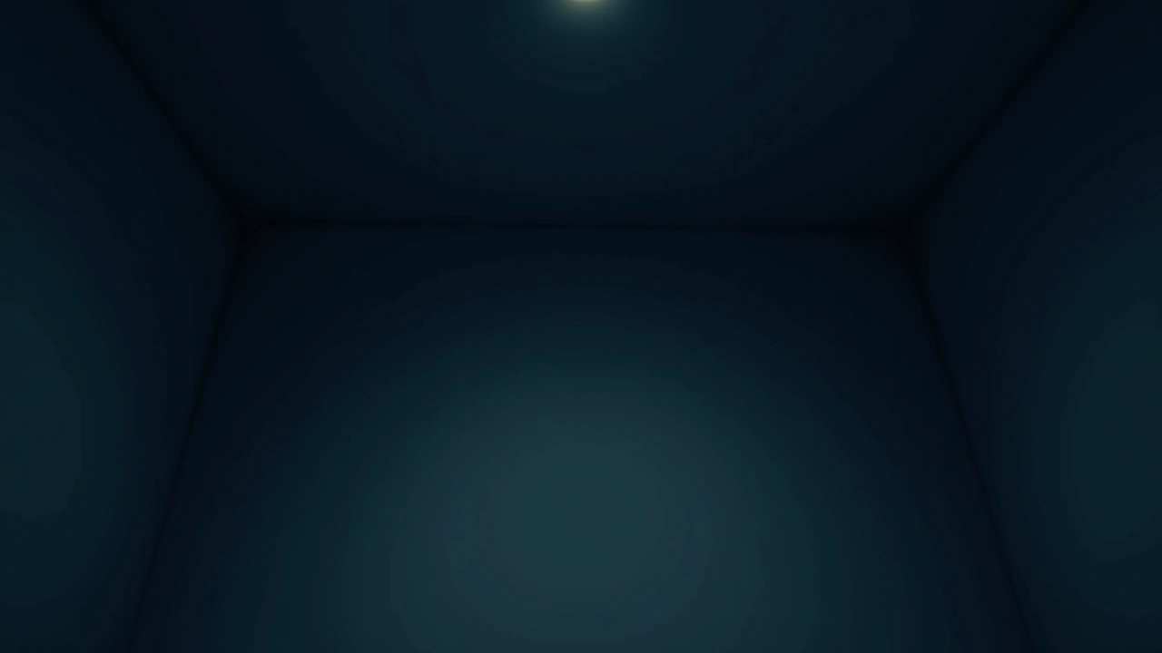 Illustration: the bare ceiling of a quiet room in early morning light.