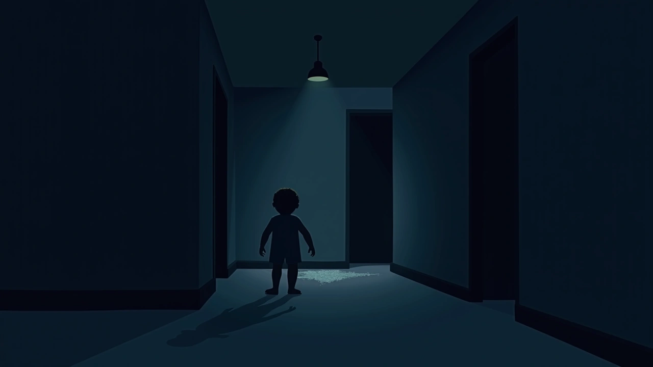 Illustration: the interior of a grandparents' house.