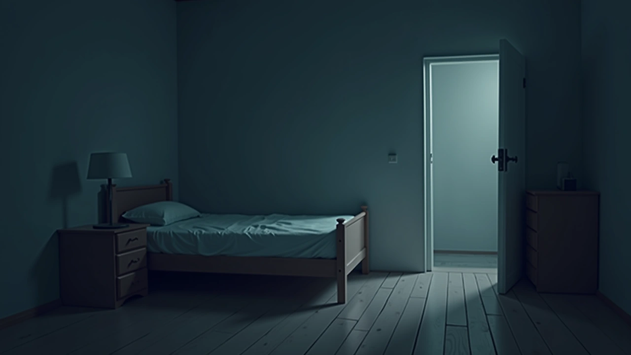 Illustration: a bedroom.