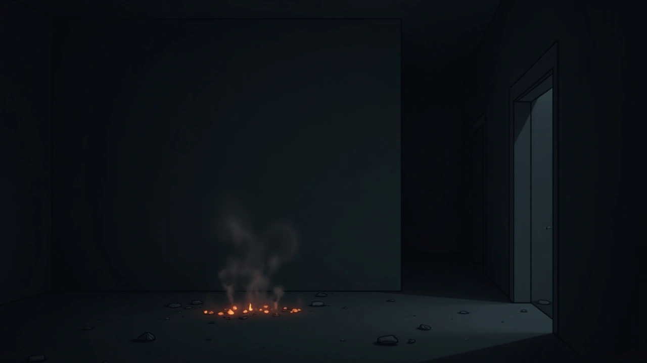 Illustration: a faint drift of smoke hanging in a dark room at one in the morning.