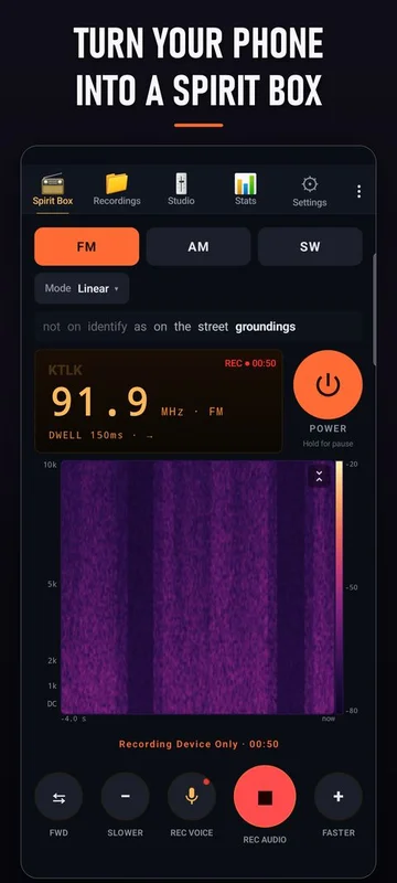 Ghost Hunting Radio Spirit Box screenshot 1